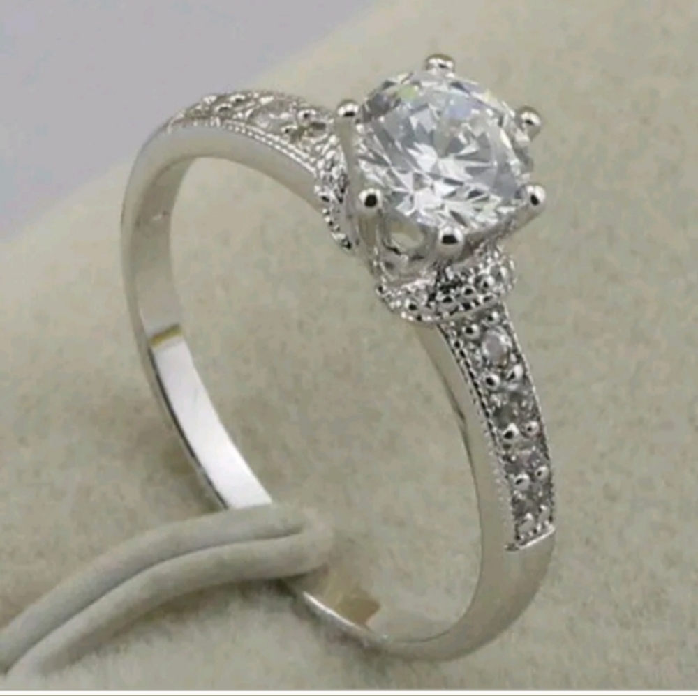 New cz sterling silver ring